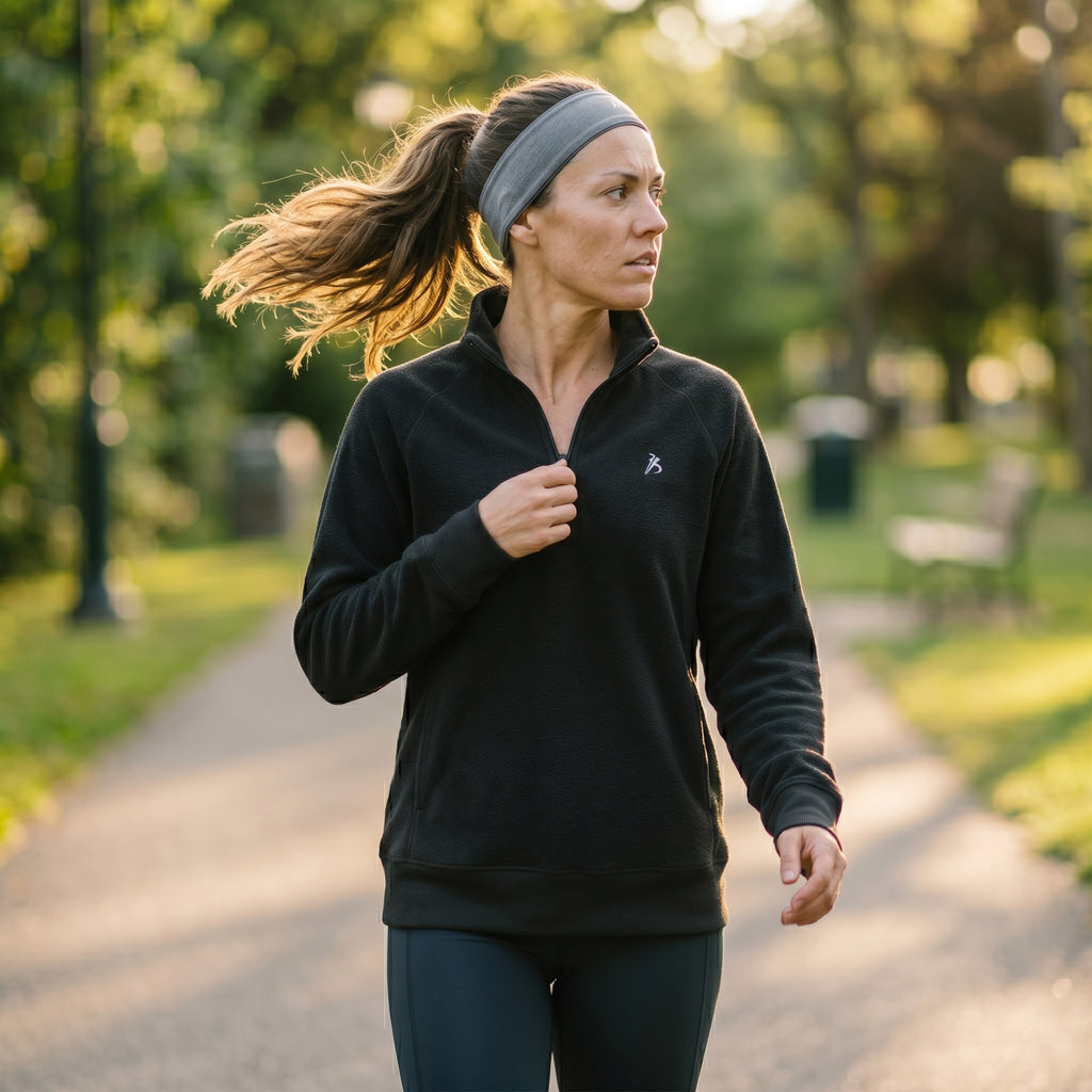 Women's Quarter Zip Pullover - Functional Style for Active Days