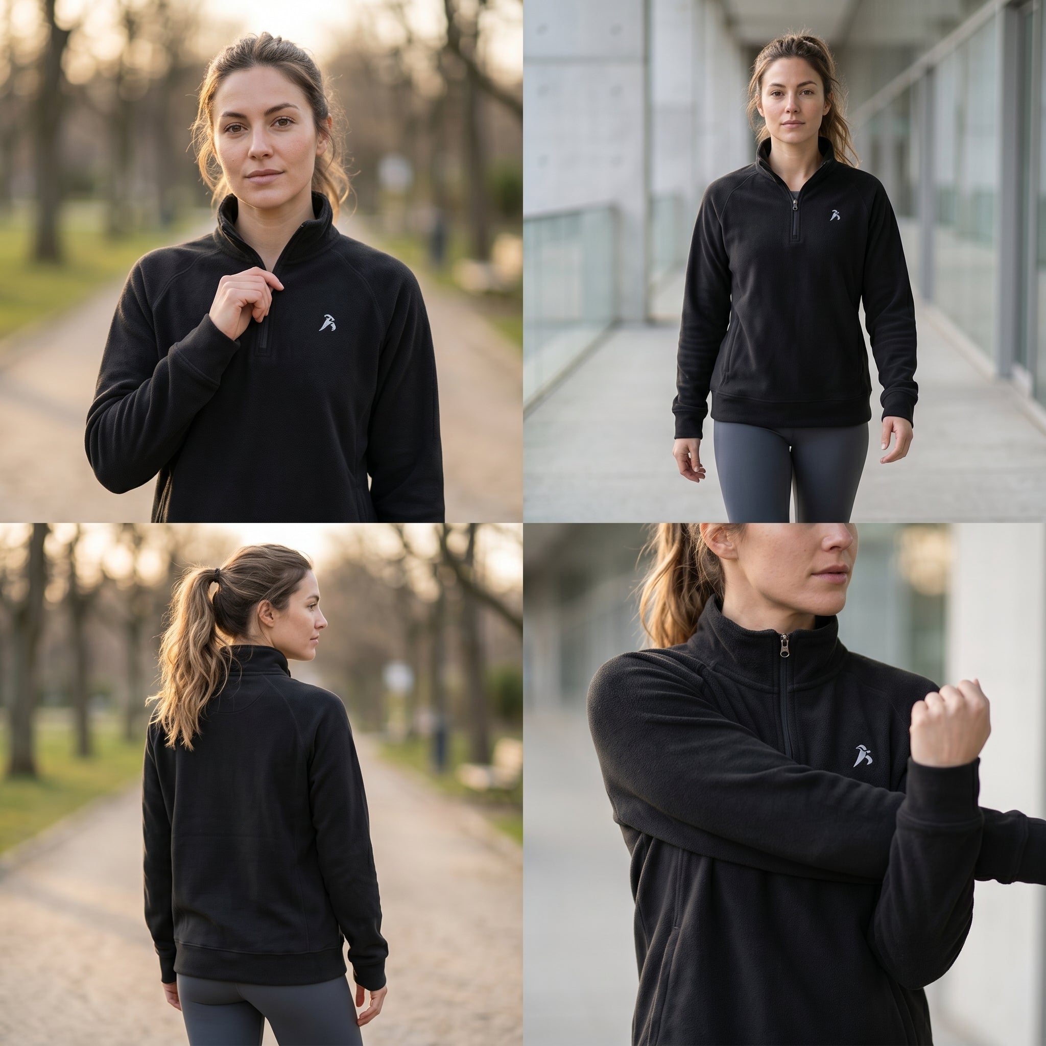 Women's Quarter Zip Pullover - Functional Style for Active Days